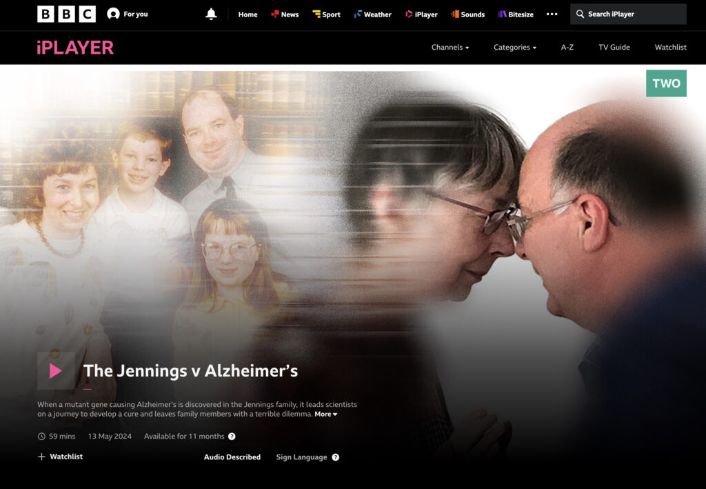 BBC2 The Jennings vs Alzheimer's